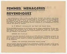 Tract avec un texte imprimé en noir