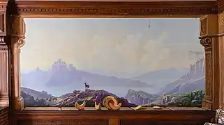 Trompe l'oeil paysage des Dolomites