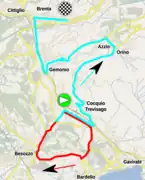 Partie en ligne de la course