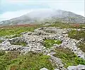 Hillfort Tre'r Ceiri sur les pentes du Yr Eifl. Trois emplacements de maisons de l'Age du Fer.