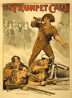 The Trumpet Calls, affiche lithographiée, 1918.