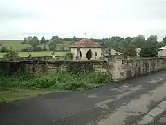 Tucquegnieux village, vue de l'ancien cimetière du XIXe siècle.