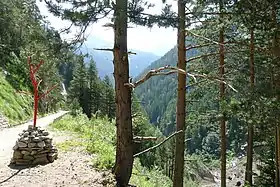 Vue des gorges depuis la vallée.