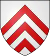 d'argent à 3 chevrons de gueules