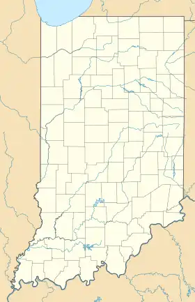 Carte des aéroports de l'Indiana