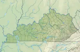 Voir sur la carte topographique du Kentucky