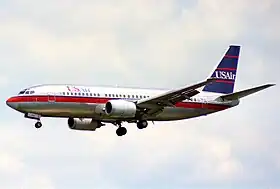 Un Boeing 737-300 d'USAir semblable à celui impliqué dans l'accident.