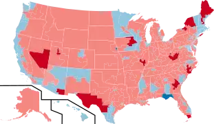 Résultats des élections de 2014 par district.