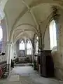 Bas-côté sud du chœur, 1re travée, vue vers l'est.