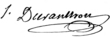 Signature de Antoine Duranthon
