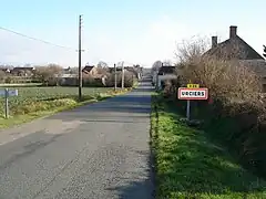 Le panneau d'entrée d’agglomération en 2012.