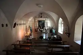 Intérieur de la chapelle.