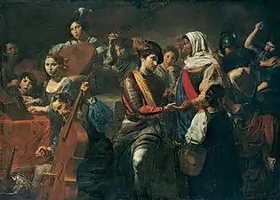 Jean Valentin de Boulogne, Concert avec une diseuse de bonne aventure.