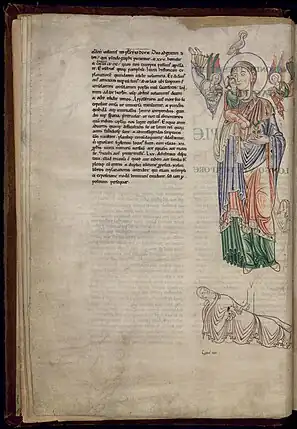 La Vierge et l'arbre de Jessé, enluminure ms. 129, f. 4 verso