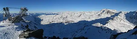 Panorama depuis le sommet de la cime de Caron.