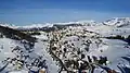 Valberg en hiver vue depuis une montgolfière