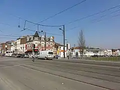 Le pâté de maisons qui a été construit sur le carreau de la fosse du Chaufour.