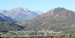 La vallée avec vue d’Argelès-Gazost au premier-plan.