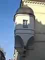 Hôtel MynierFaçades (dont l'échauguette) et toitures, cage d'escalier