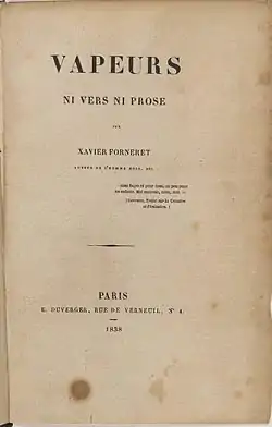 Image illustrative de l’article Vapeurs, ni vers ni prose