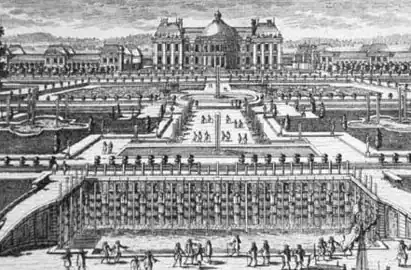 Gravure du XVIIe siècle de Vaux-le-Vicomte