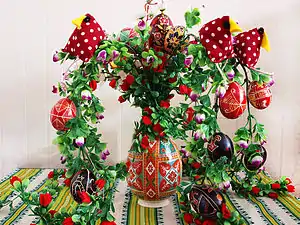 Bouquet de Pâques conçu avec l'aide d'Inna Forostiouk