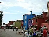 Place du marché de Burano.