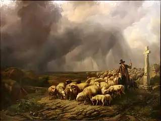 Troupeau de moutons surpris par l'orage (1839), Bruxelles, musées royaux des beaux-arts de Belgique.