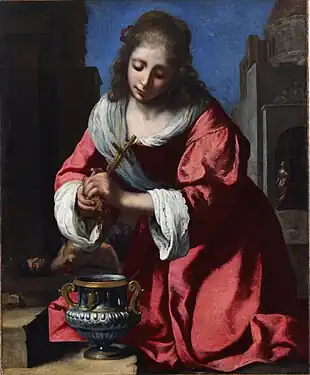 Johannes Vermeer, Sainte Praxède, 1655