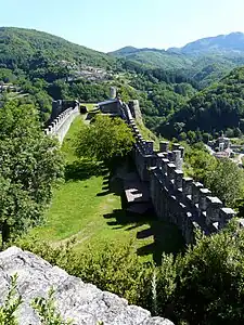 Vue de l'intérieur de la forteresse