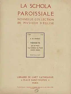 Versets pour les vêpres d'un confesseur non pontife de Séverac