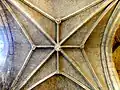 Voûte à liernes et tiercerons de la 4e travée.