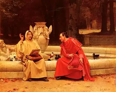 A Fine Point par Jean-Georges Vibert, XIXe siècle.