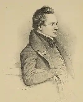Victor Hugo de profil (1832).