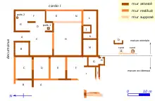 Maison double qui est la base de ce qui deviendra la maison au grand péristyle