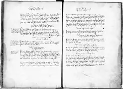 Copie en noir et blanc d'un livre ancien.