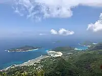 Vue depuis le sommet du Morne Blanc.