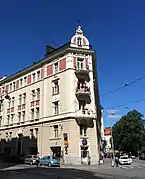 Viiskulma Tarkk'ampujankatu.