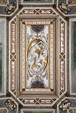 Villa Giulia, salle de danse avec stucs de Federico Brandani.