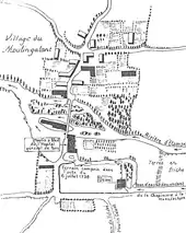 Extrait d'un plan du XVIIIe siècle.