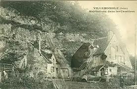 Habitations dans les carrières.