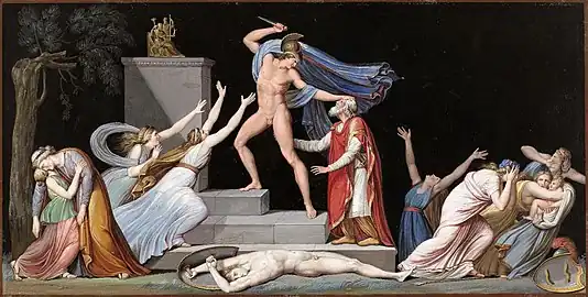 Tommaso Piroli et Vincenzo Camuccini, La Mort de Priam, 1794-1795.