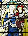 Vierge à l'enfant - vitrail de la cathédrale d'Ely