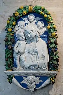 Madone aux chérubins d'Andrea della Robbia, musée du Louvre.