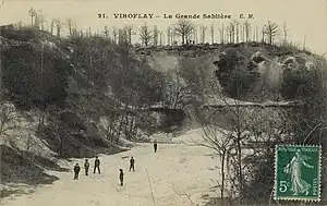 La grande sablière de Viroflay aujourd'hui disparue, à la suite de son comblement pour des raisons de sécurité.