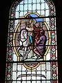 Le vitrail de l'église, avec saint Martin.