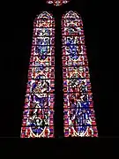 Vitrail central de l'abside.