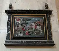 Tableau peint sur bois.