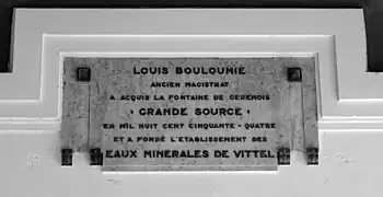 Panneau du pavillon de la Grande Source.