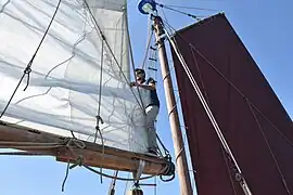 Romain Bartolini, dans les voiles d'André Yvette.
